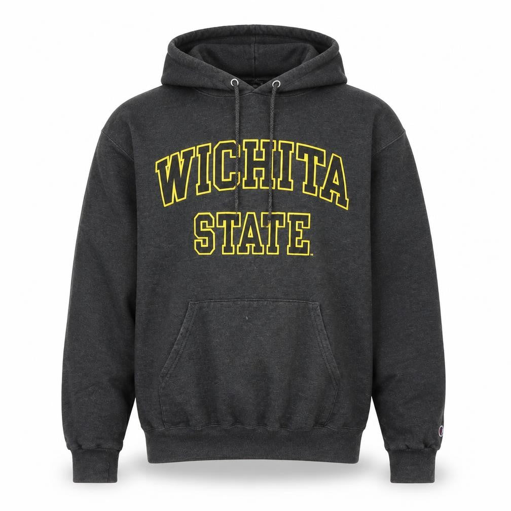 Front view of Champion Men's Grey College Hoodie - Small