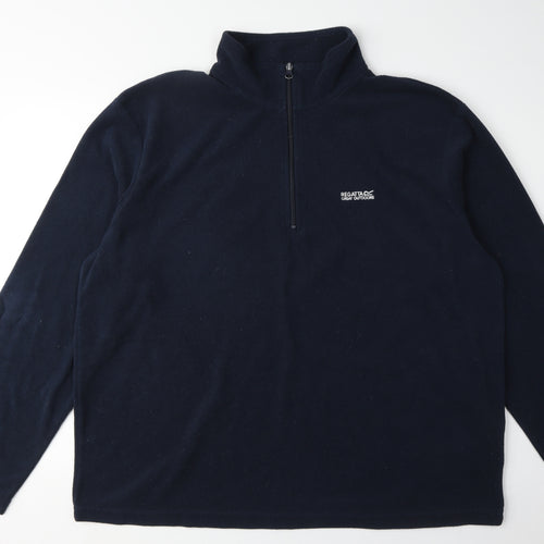 Regatta Men's Blue 1/4 Zip Fleece Sweatshirt 2XL