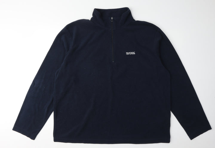 Regatta Men's Blue 1/4 Zip Fleece Sweatshirt 2XL