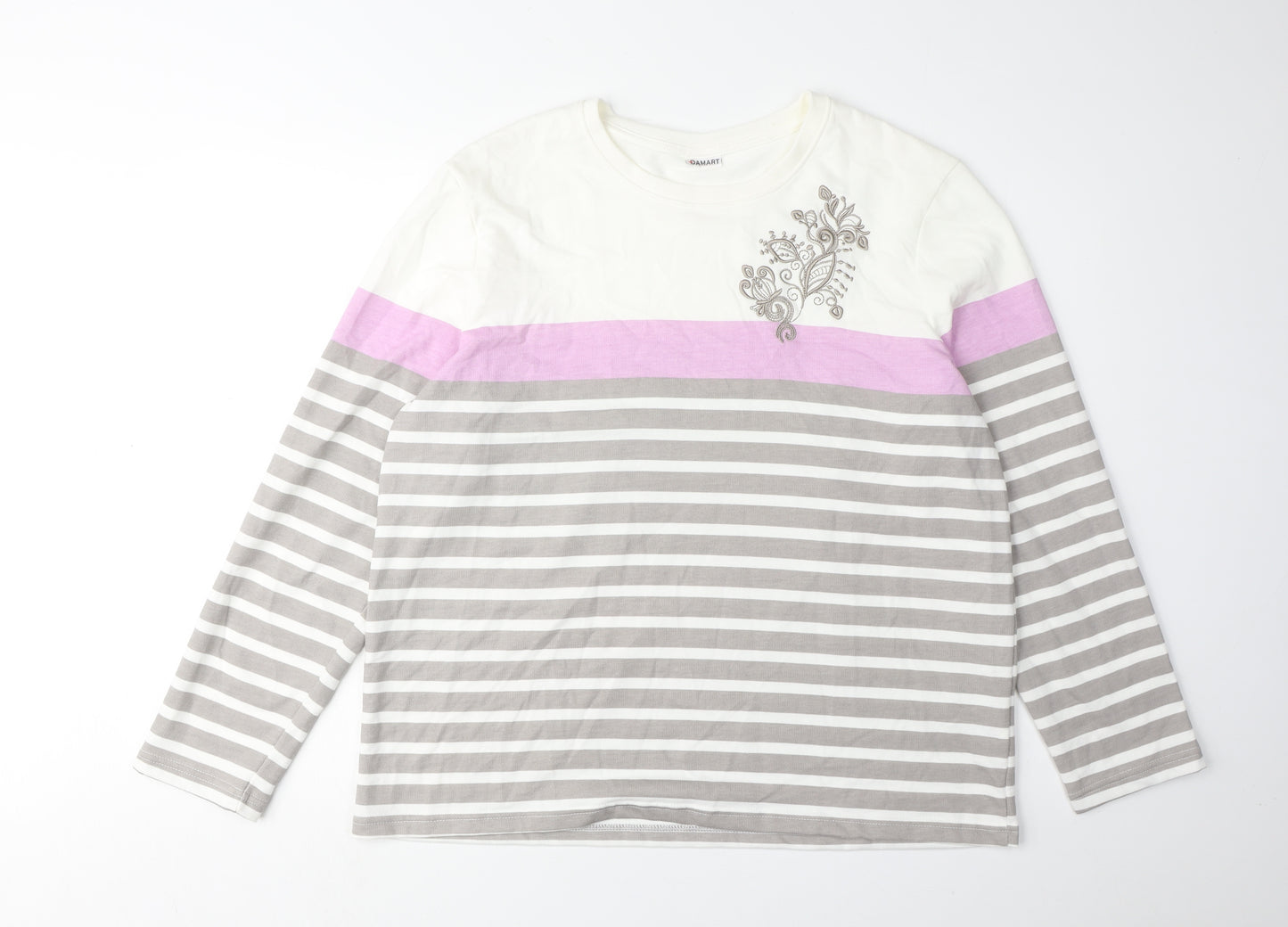 Damart Women's Multicoloured Long Sleeve T-Shirt, L
