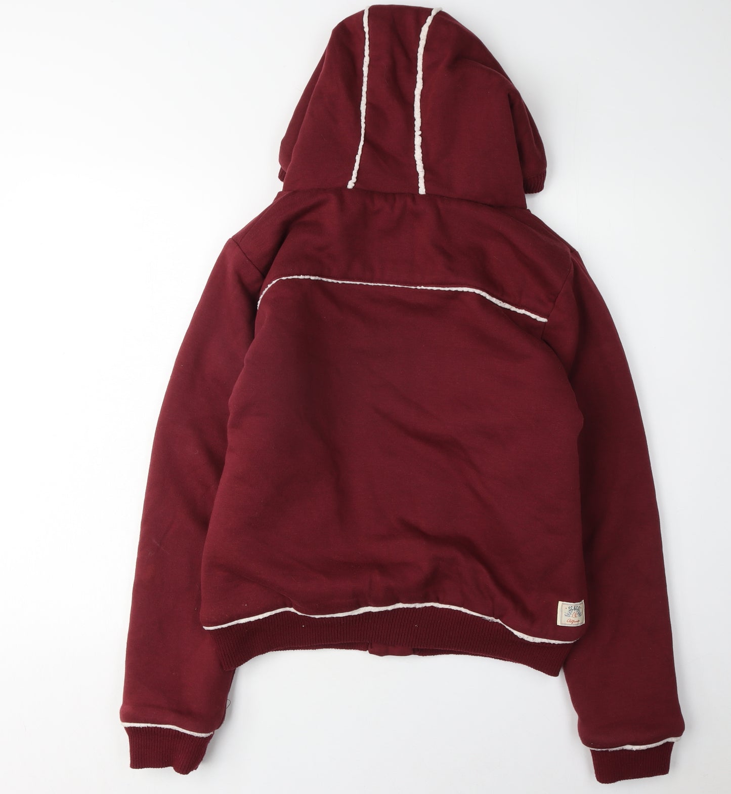 SoulCal & Co Women's Red Hooded Bomber Jacket Size 16