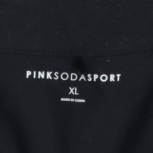 Pink Soda Sport Women's Black XL Sweatshirt Full Zip