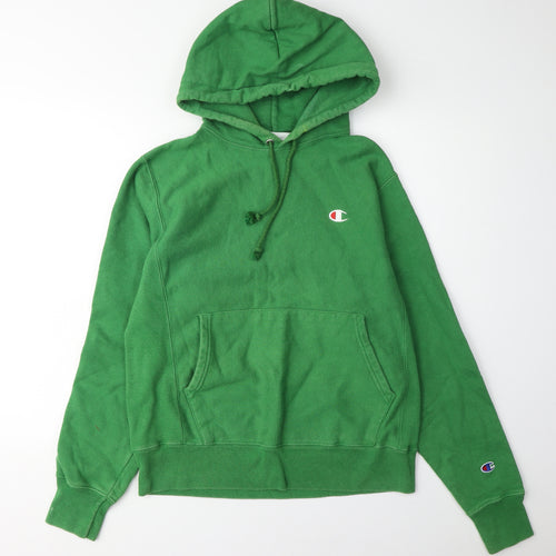 Champion Green Unisex Hoodie, Size S, Pullover Style