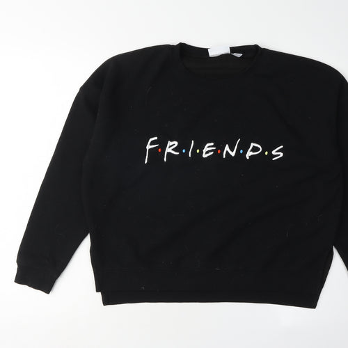 FRIENDS XS Unisex Black Pullover Sweatshirt TV Logo