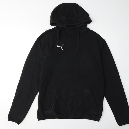 Puma Men's Black Pullover Hoodie M Logo Accent