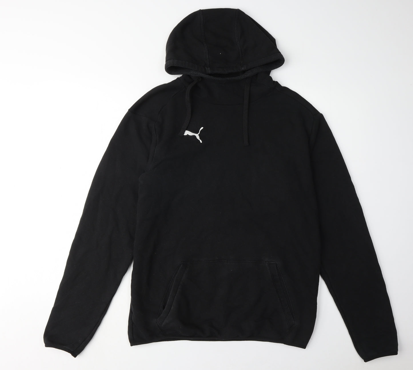 Puma Men's Black Pullover Hoodie M Logo Accent