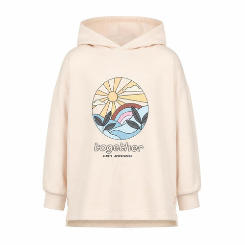 Next Girls Beige Hoodie, Graphic Print, 5-6 Years