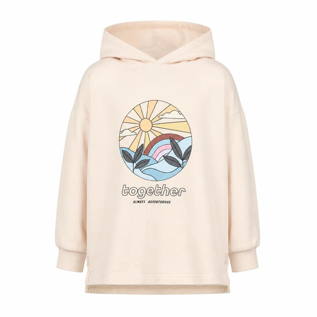 Next Girls Beige Hoodie, Graphic Print, 5-6 Years