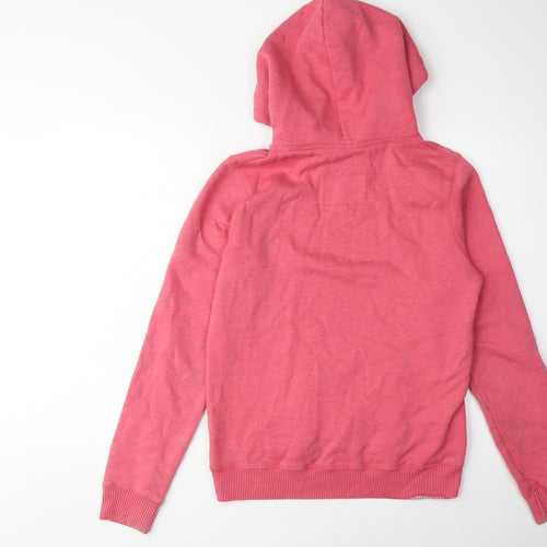 Jack Wills Women's Pink Hoodie, Size 12, Casual Pullover