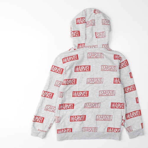 Marvel Boys Grey Pullover Hoodie, 9-10 Years, Graphic Print