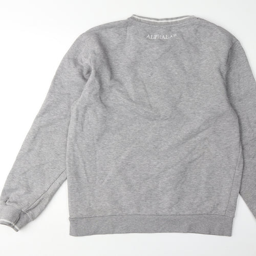 ALPHALAB Grey Mens L Pullover Sweatshirt