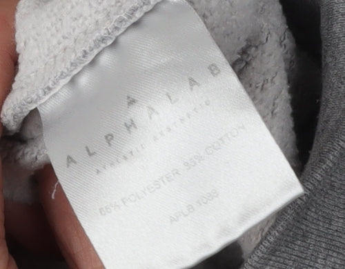 ALPHALAB Grey Mens L Pullover Sweatshirt
