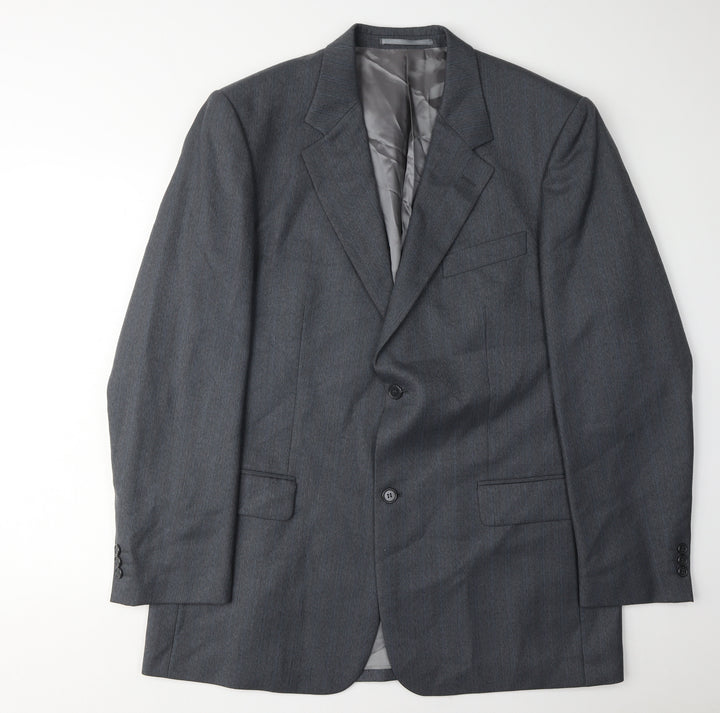 Wellington Men's Grey Blazer, Size 44L, Business