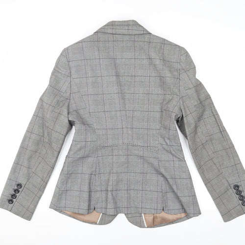 Next Women's Grey Check Suit Jacket Size 10 Petites