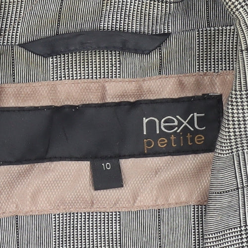 Next Women's Grey Check Suit Jacket Size 10 Petites
