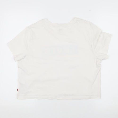Levi's Women's White Cotton T-Shirt M Classic Casual