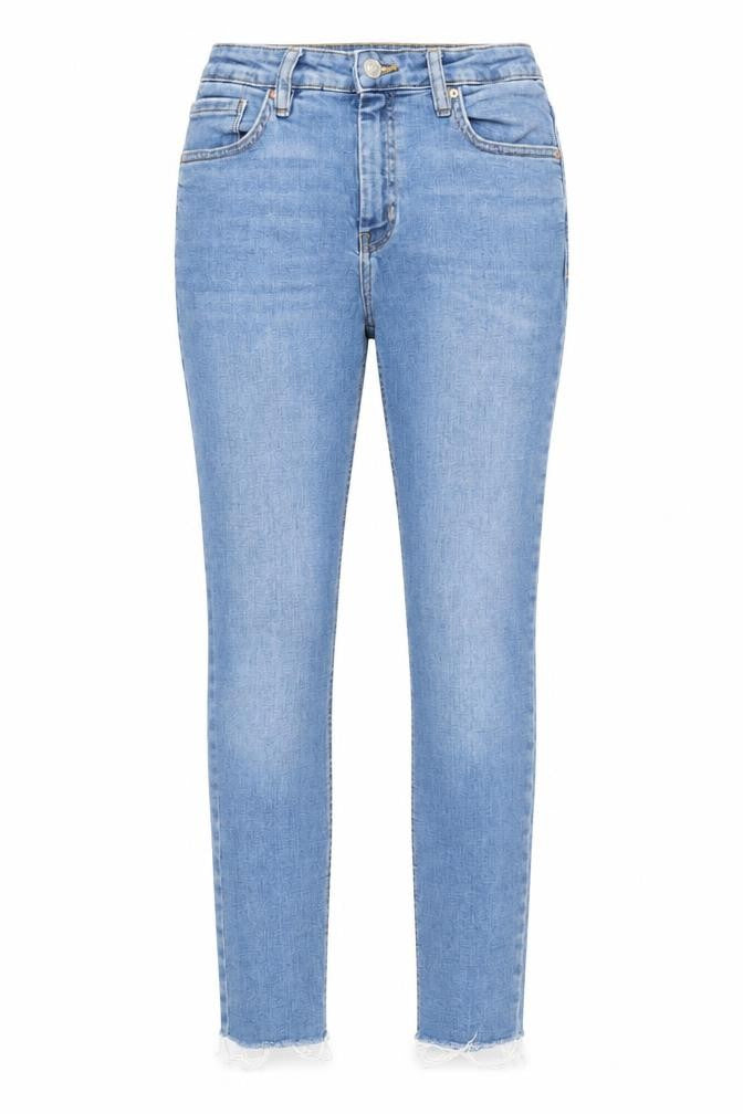 Front view of Mango Women's Blue Skinny Jeans, size 10