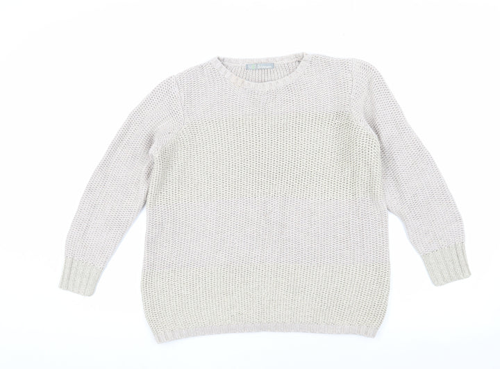 Marks and Spencer Women's Beige Pullover Jumper
