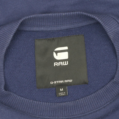 G-Star RAW Men's Blue M Graphic Pullover Sweatshirt