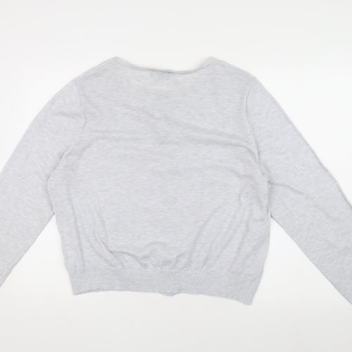 New Look Women's Grey Size 18 Cardigan, Button Accents