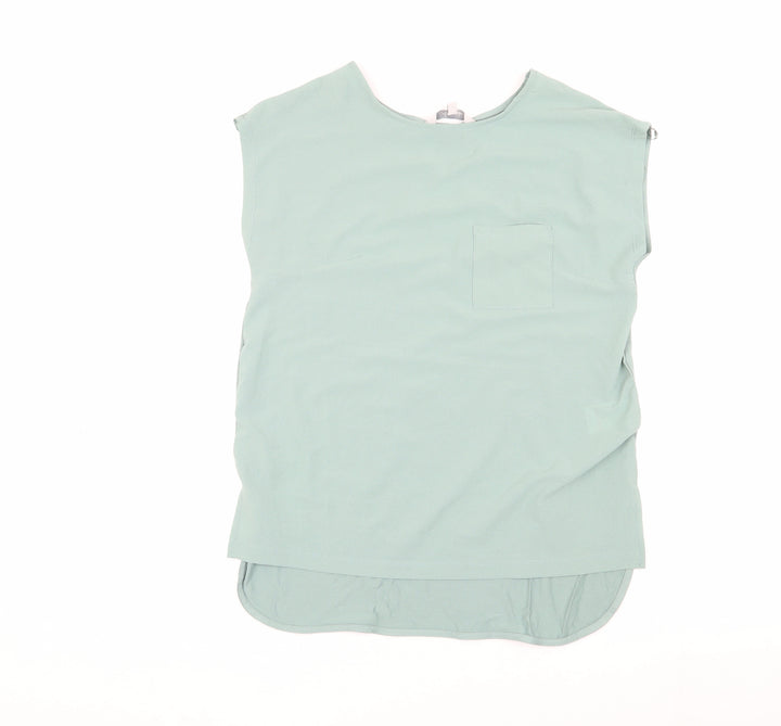 Peacocks Women's Green Sleeveless Blouse Size 8