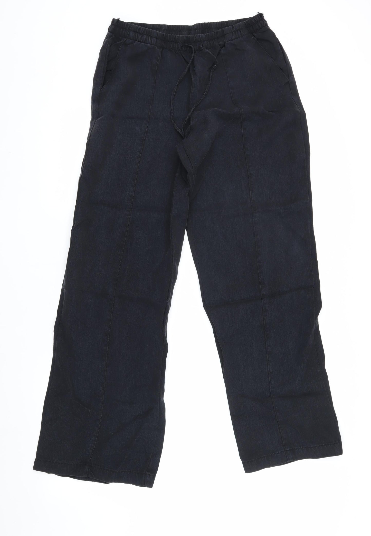 Zara Women's Black Wide-Leg Trousers, Size 26