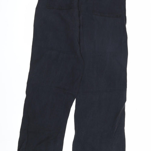 Zara Women's Black Wide-Leg Trousers, Size 26