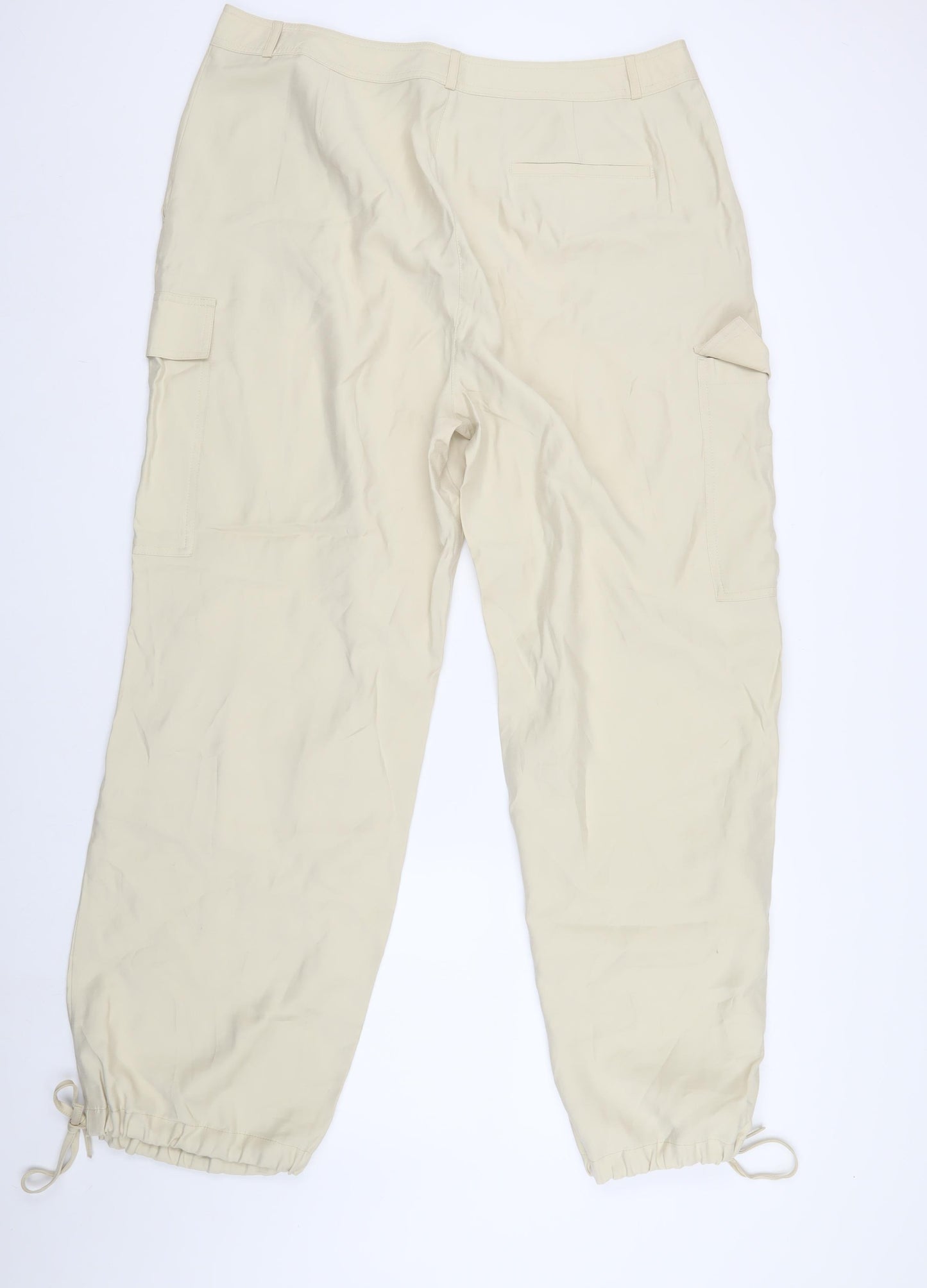Marks and Spencer Women's Beige Cargo Trousers Size 20