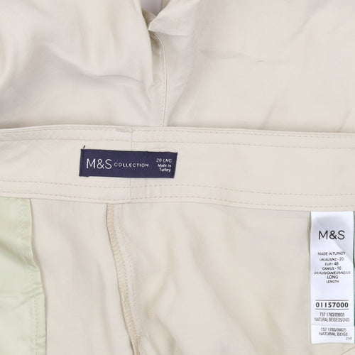 Marks and Spencer Women's Beige Cargo Trousers Size 20