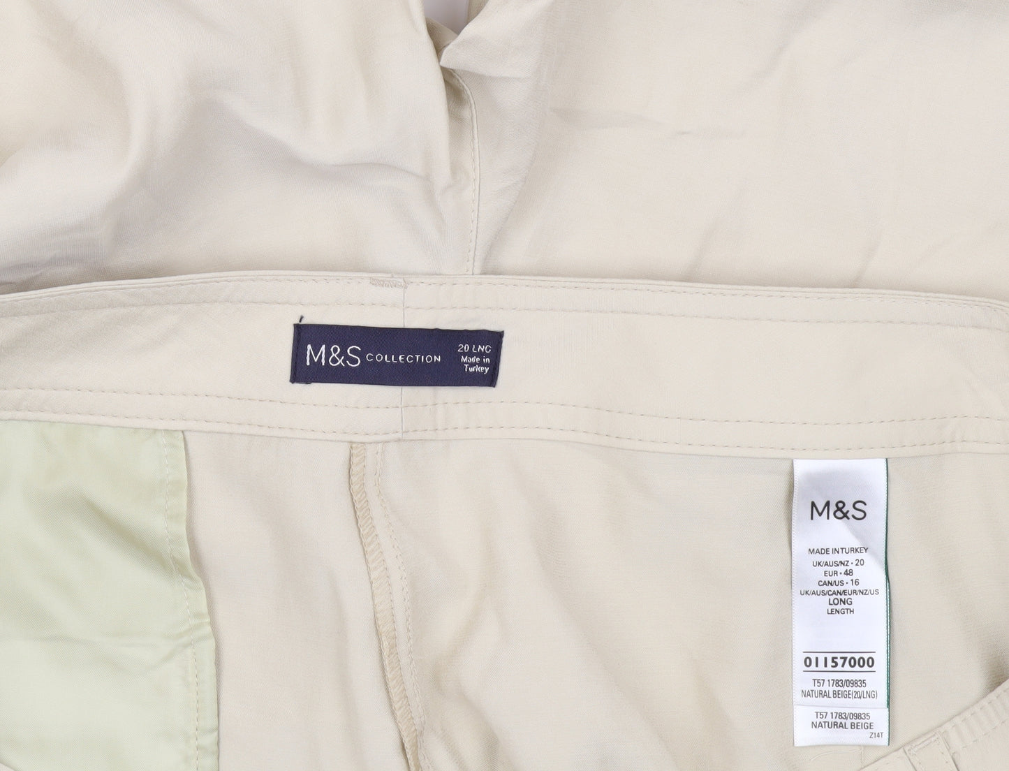 Marks and Spencer Women's Beige Cargo Trousers Size 20