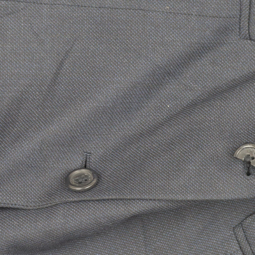 Jaeger Men's Blue Blazer 40S Short Wool Jacket