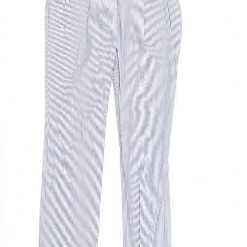 Tommy Hilfiger Women's Blue Striped Chino Trousers