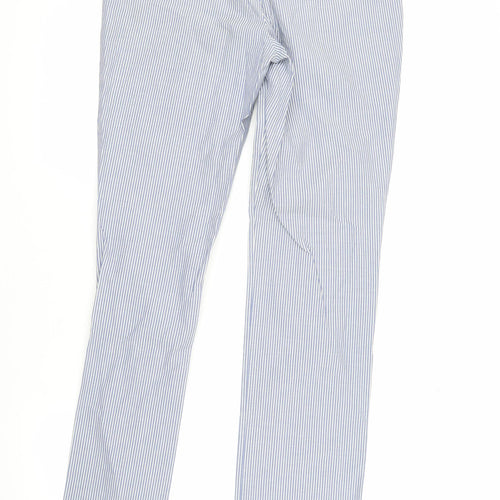 Tommy Hilfiger Women's Blue Striped Chino Trousers