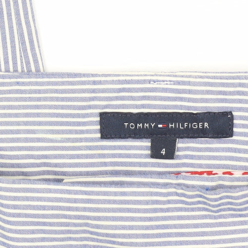 Tommy Hilfiger Women's Blue Striped Chino Trousers