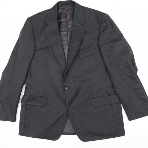 Magee Men's Grey Wool Blazer 44R Notch Lapel Jacket