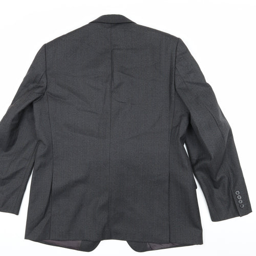 Magee Men's Grey Wool Blazer 44R Notch Lapel Jacket