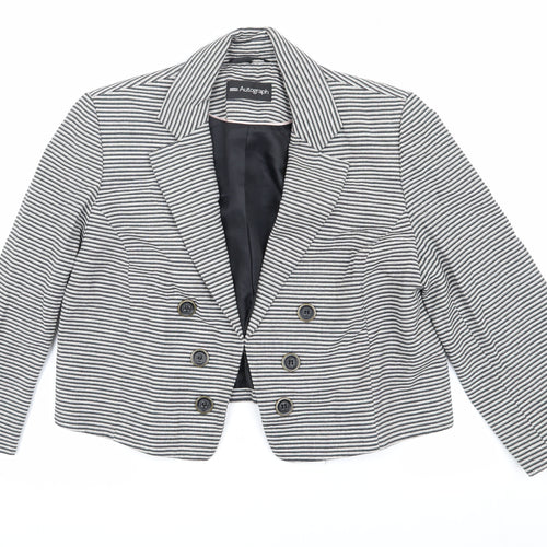 Marks and Spencer Stripe Blazer Women Black Size 16