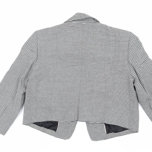 Marks and Spencer Stripe Blazer Women Black Size 16