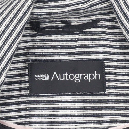 Marks and Spencer Stripe Blazer Women Black Size 16