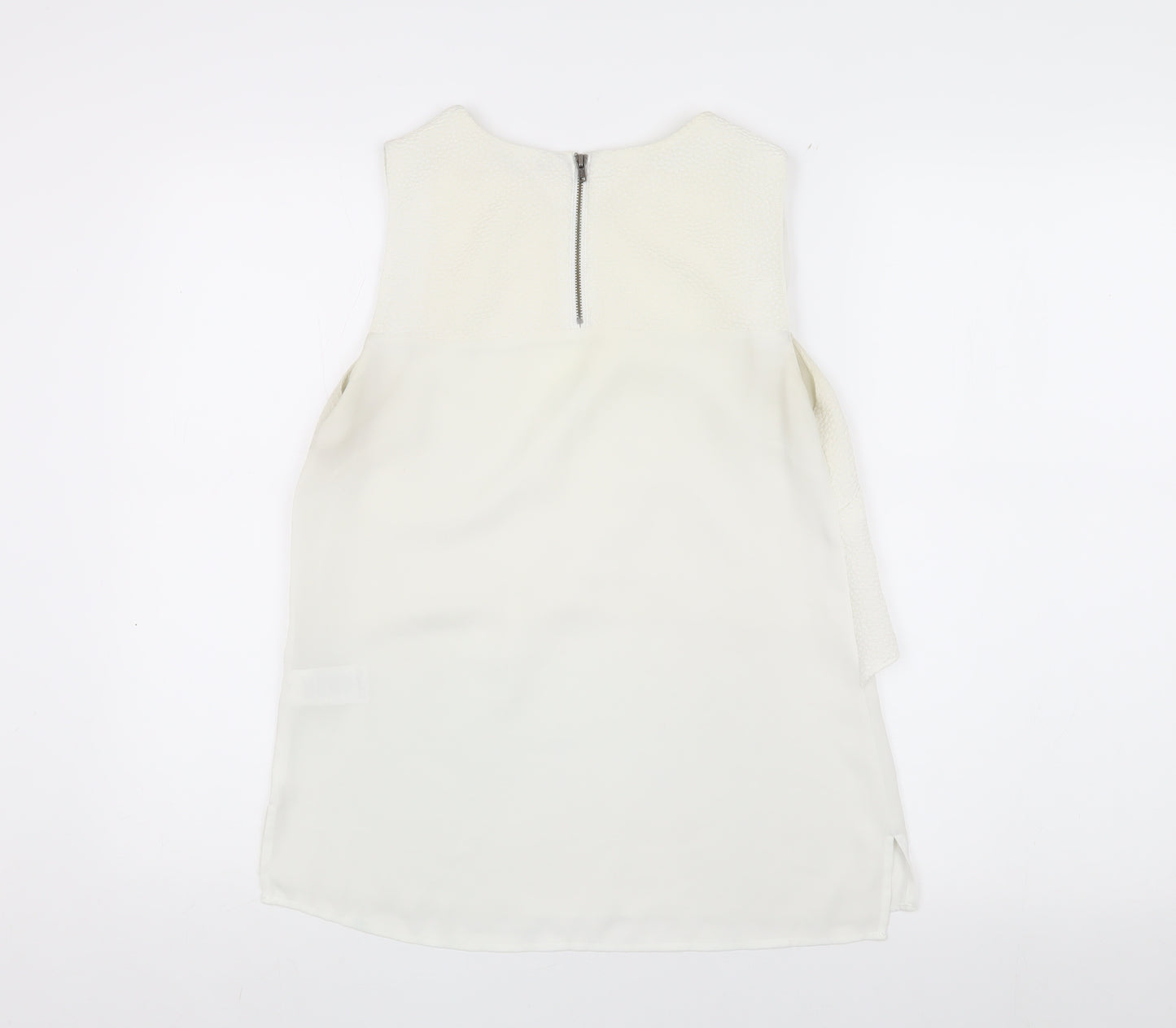 Warehouse Women’s White Blouse, Size 8, Sleeveless