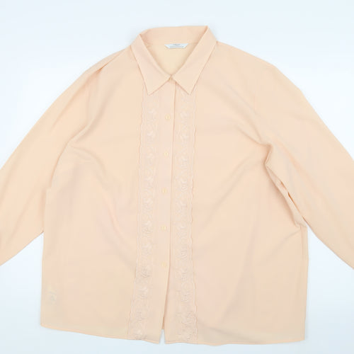 Marks and Spencer Women's Beige Buttoned Blouse UK 20