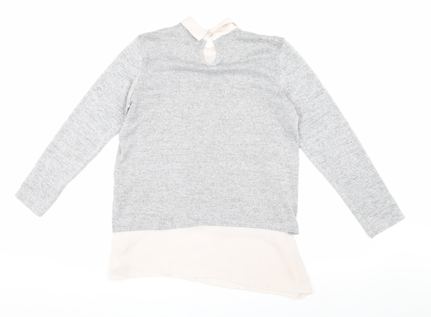 Wallis Women’s Grey Collared Pullover Jumper Size 10