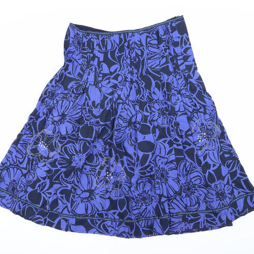 Per Una Women's Blue Floral Skirt Size 12