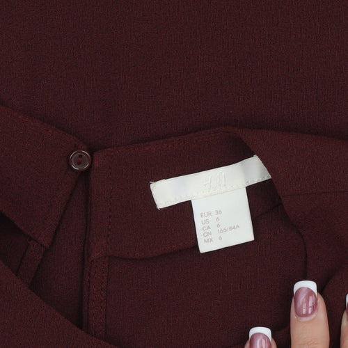 H&M Women's Red Sheath Dress - Size 8