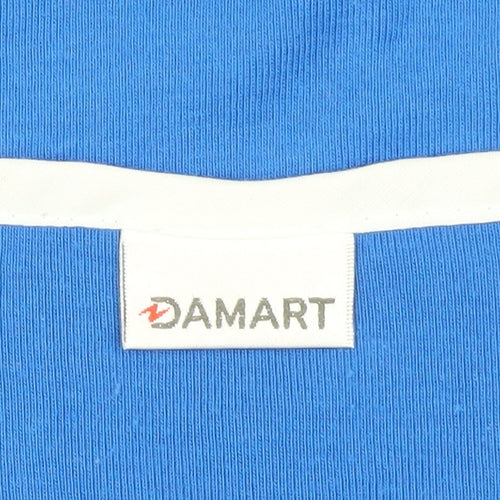 Damart Women's Blue Embroidered T-Shirt XL