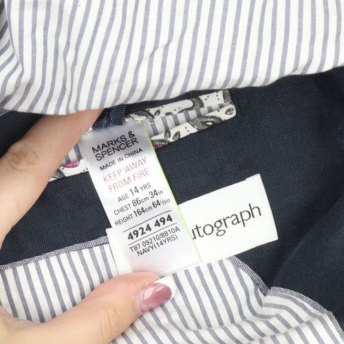 Marks and Spencer Girls Blue Blazer 14 Years