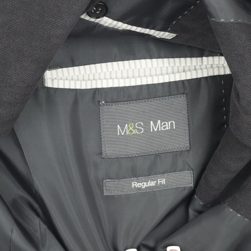 Marks and Spencer Men's Grey Blazer, 42 Regular Fit