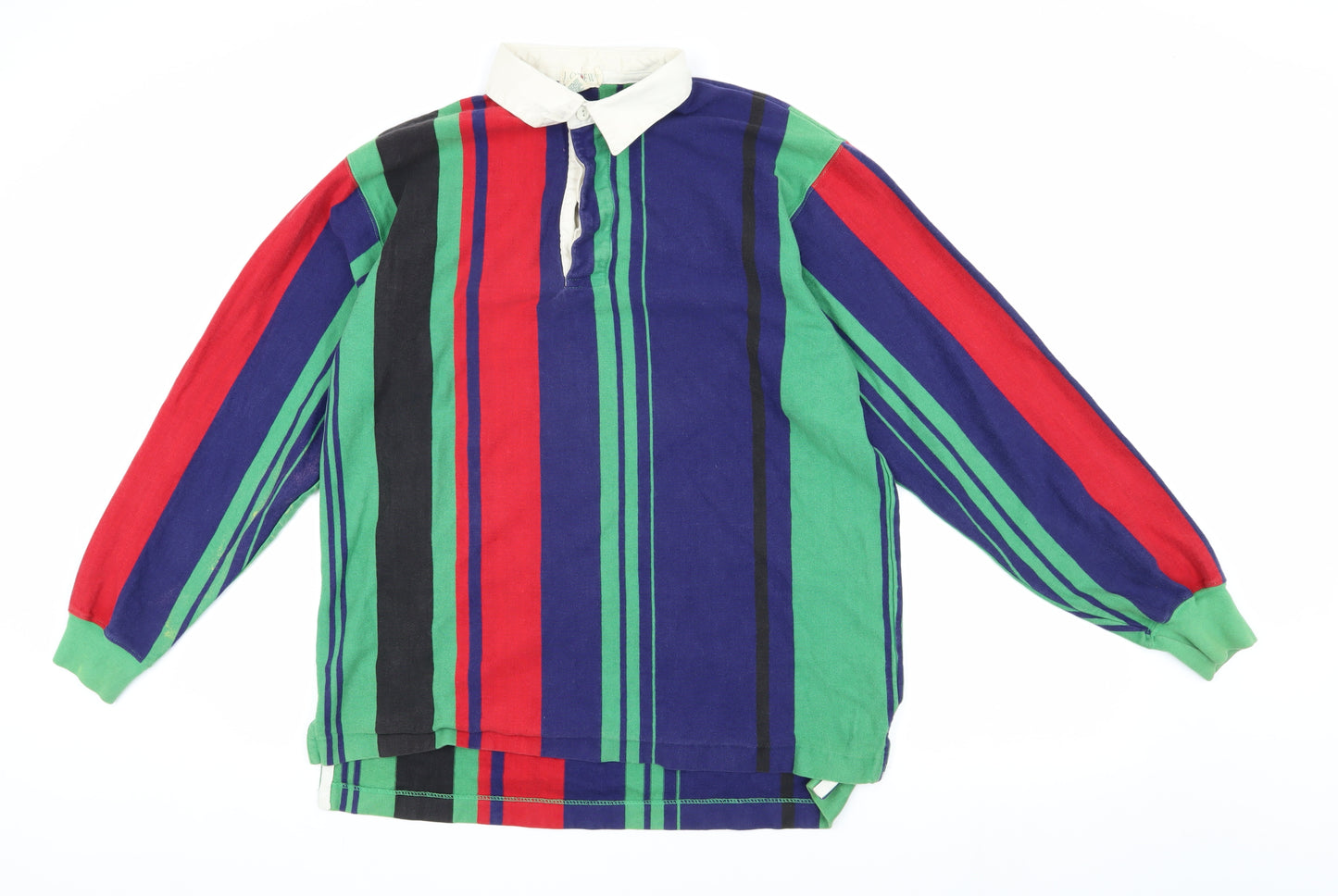 J. Crew Men's Striped Multicoloured Polo Shirt S