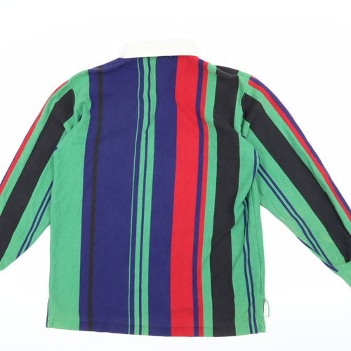 J. Crew Men's Striped Multicoloured Polo Shirt S