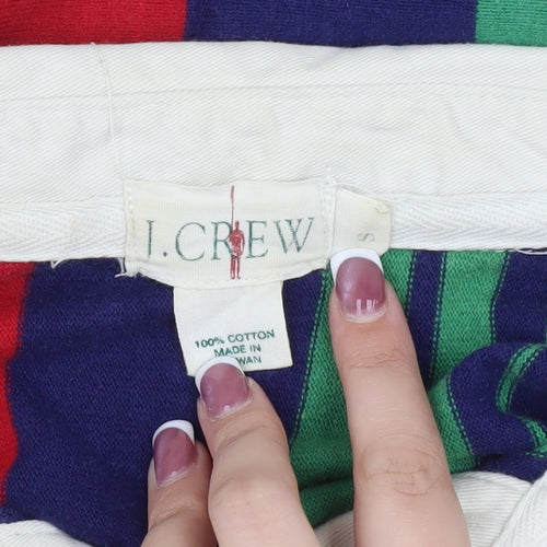 J. Crew Men's Striped Multicoloured Polo Shirt S
